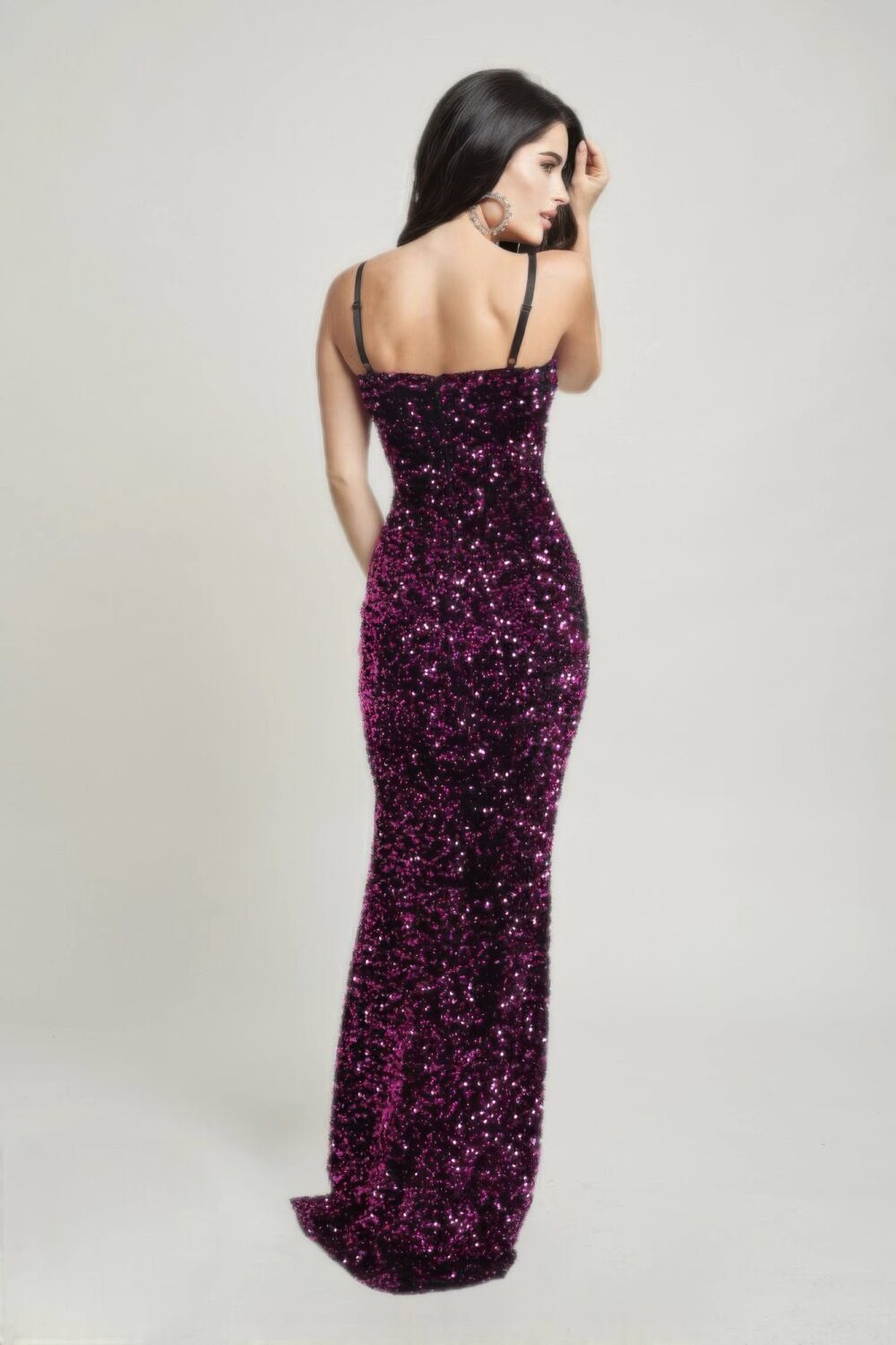 Cecily Teddy Velvet Corset Maxi Dress - Image 13