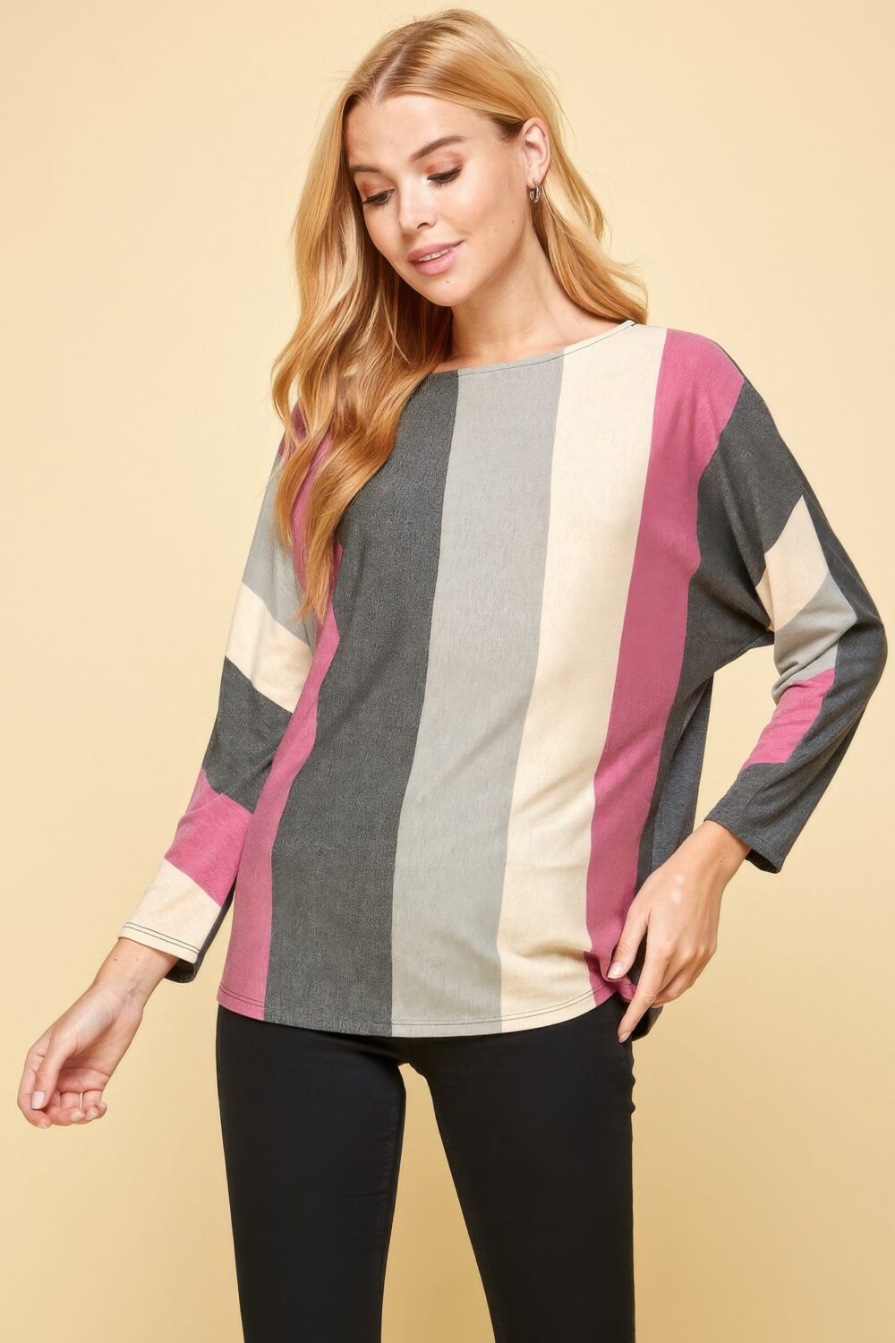 Striped Dolman Sleeves Top - Image 8