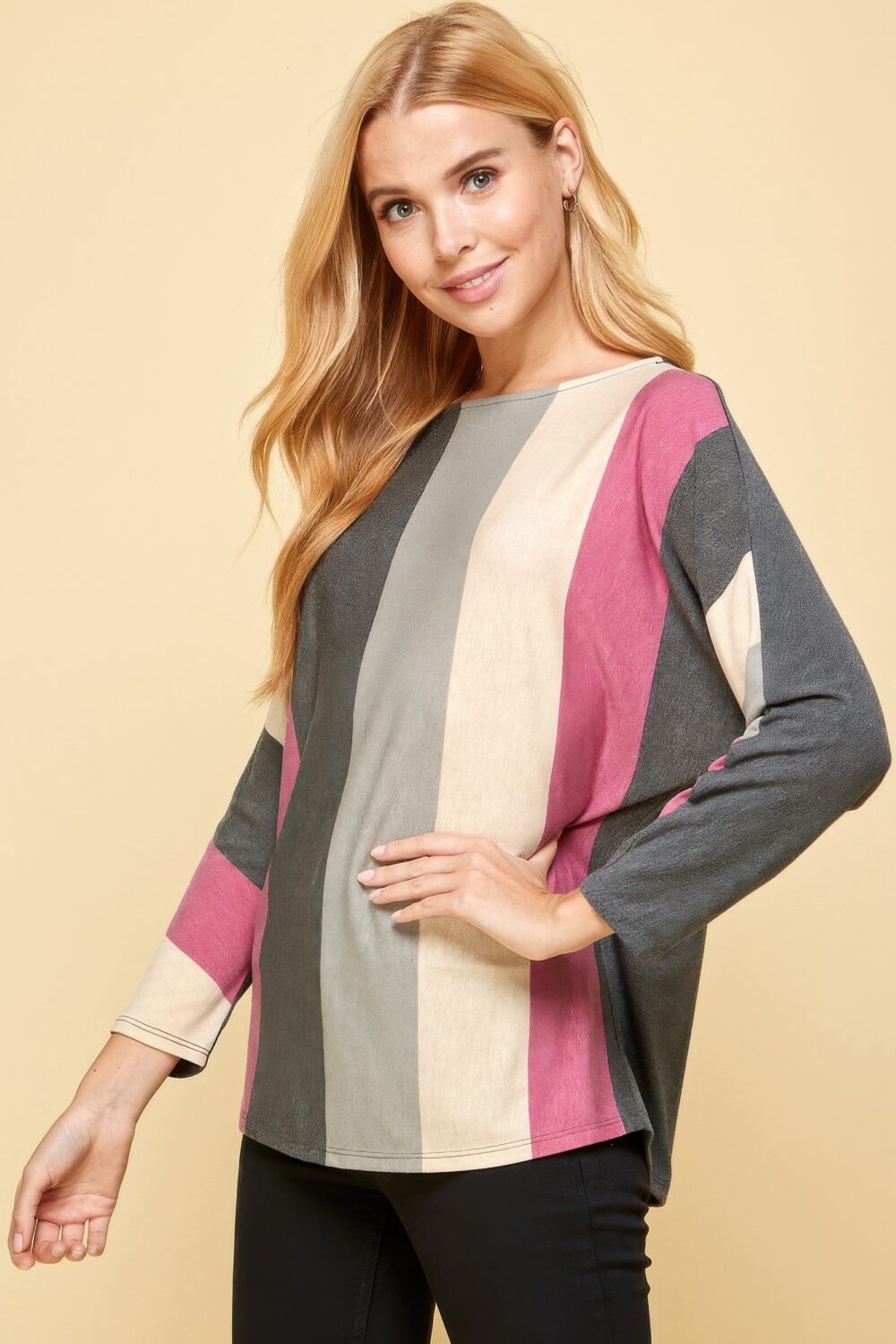 Striped Dolman Sleeves Top - Image 9