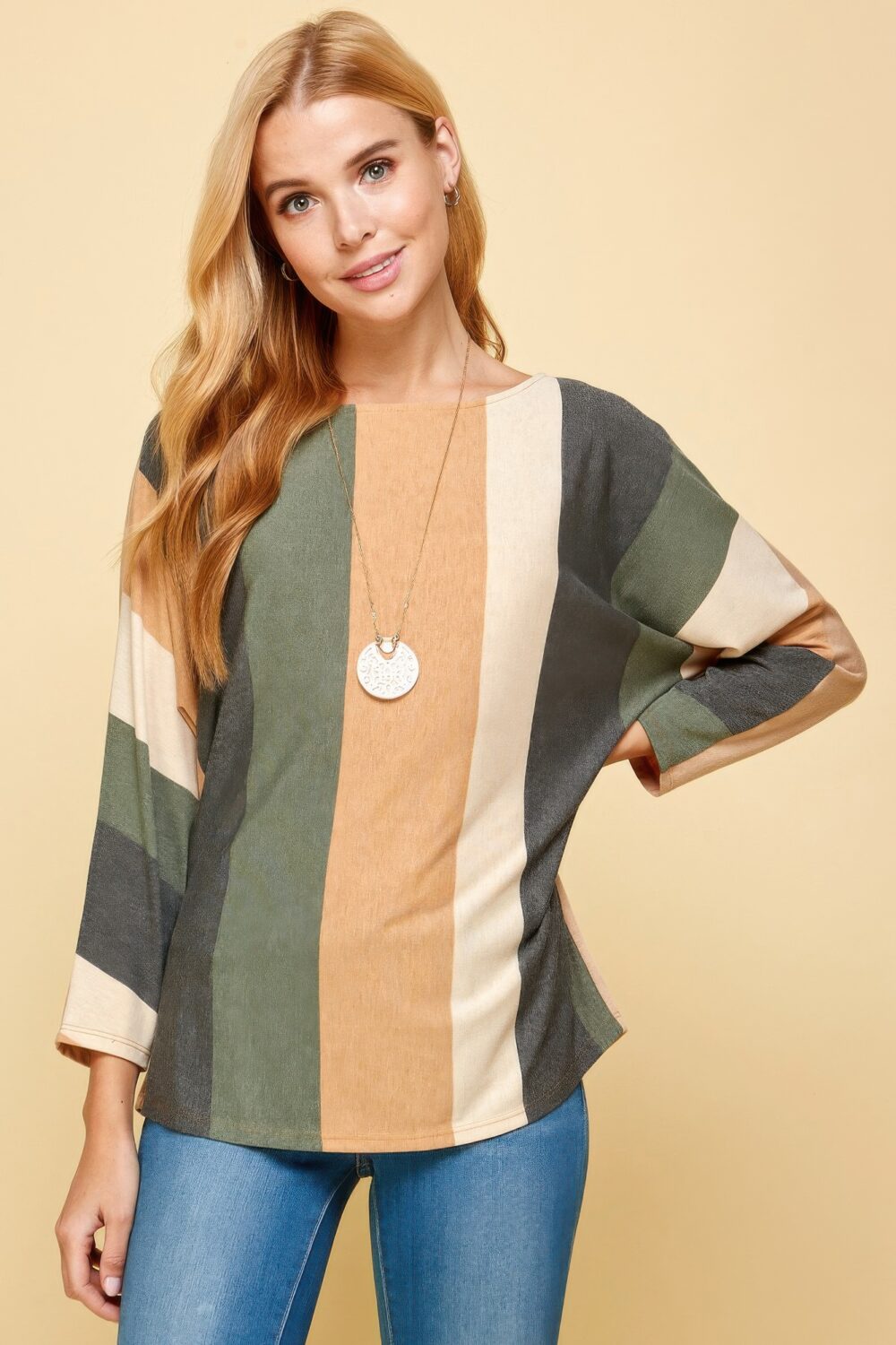 Striped Dolman Sleeves Top - Image 13