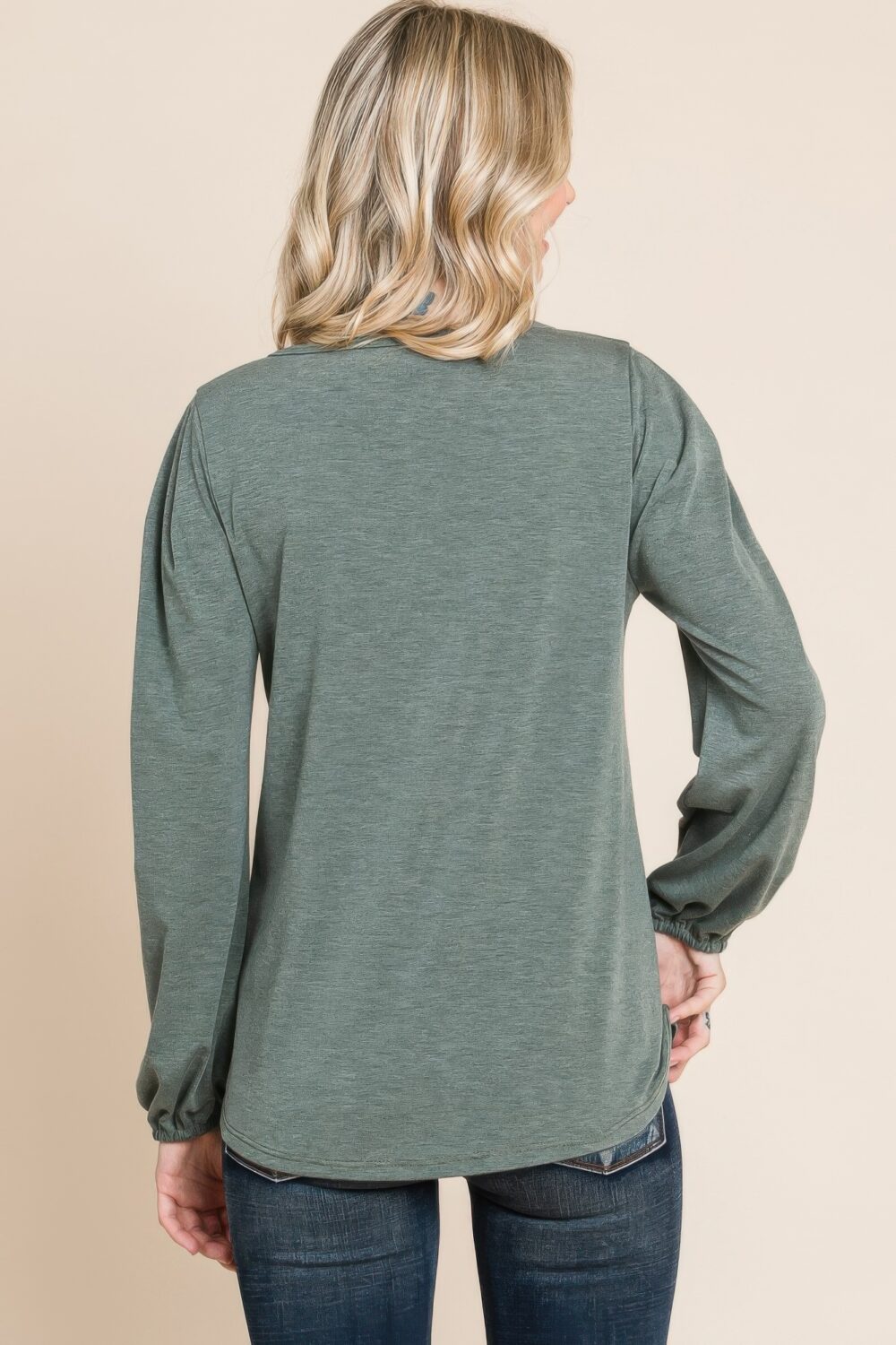 Solid Tr Spandex Long Sleeve Top - Image 12